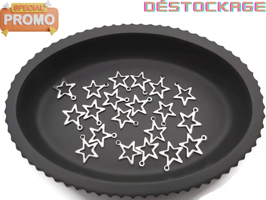 Breloque étoile inox - Lot de 10/20 Les Précieuses Perles