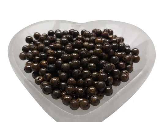 Bronzite - 6 mm - 30/60 Perles Les Précieuses Perles