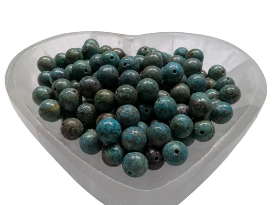 Chrysocolle - 8 mm - 20/40 Perles Les Précieuses Perles