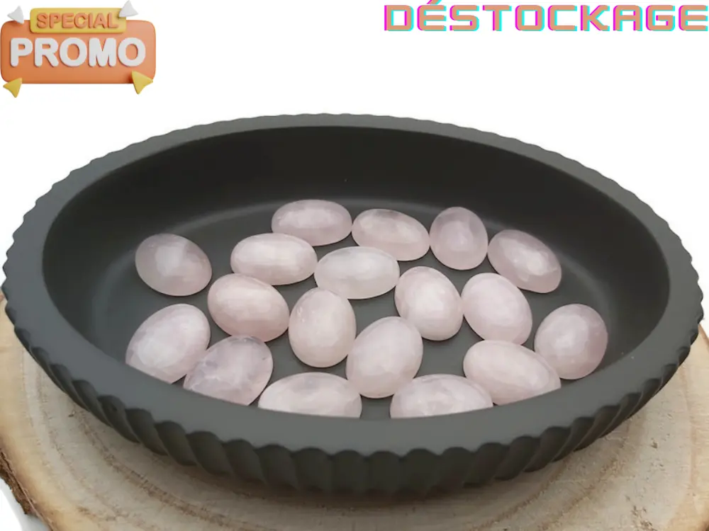 Quartz rose - Cabochon ovale 18 x 13 x 5 mm Les Précieuses Perles