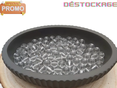 Cristal de roche synthétique - 8 mm - 40 Perles Les Précieuses Perles