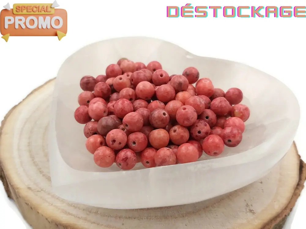 Agate crazy lace rouge - 8 mm - 20/40 Perles Les Précieuses Perles