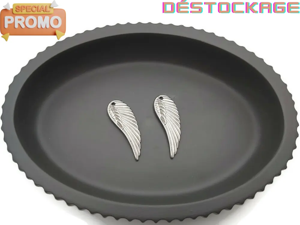 Pendentif aile d'ange inox Les Précieuses Perles