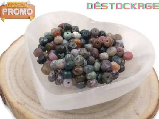 Agate indienne - Facettes 8 x 5 mm - 30/60 Perles Les Précieuses Perles