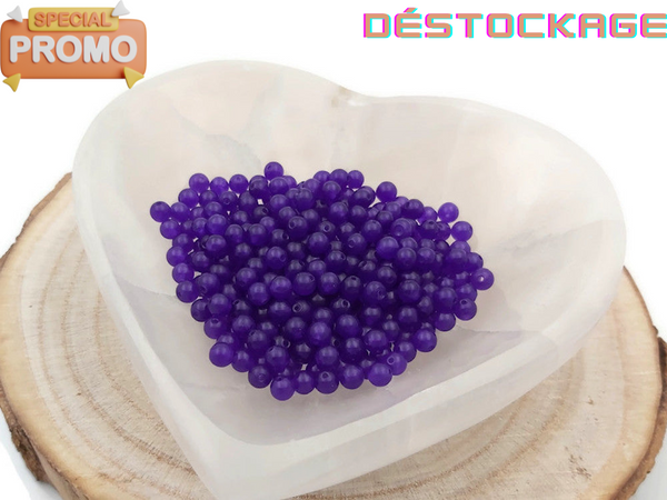 Jade de Malaisie violet - 4 mm - 80 Perles