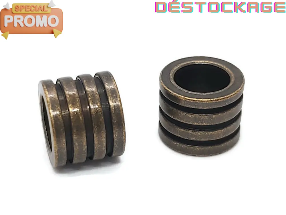 Perle décorative inox couleur bronze - 10 x 8 mm Les Précieuses Perles