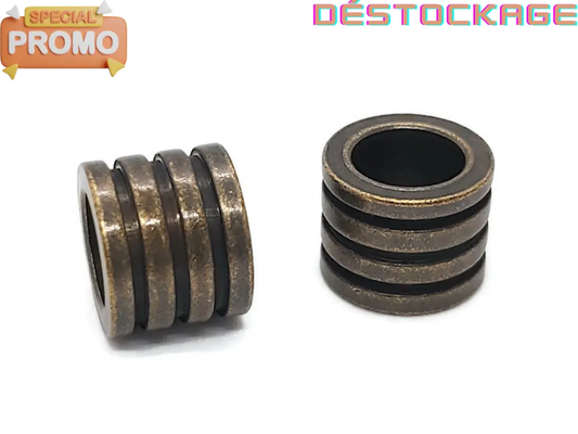 Perle décorative inox couleur bronze - 10 x 8 mm Les Précieuses Perles