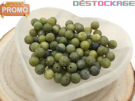 Jade vert mat - 8 mm - 40 Perles Les Précieuses Perles