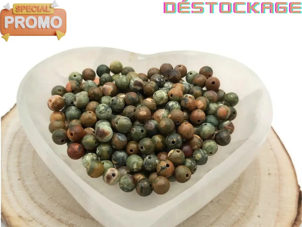 Rhyolite - 6 mm - 30/60 Perles Les Précieuses Perles