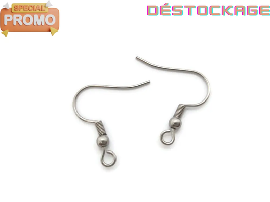 Crochet boucle d'oreilles - Inox - Lot de 40 Les Précieuses Perles