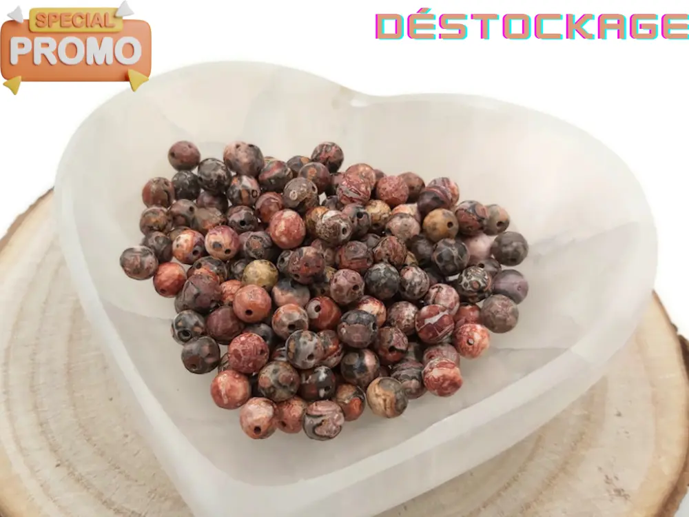 Jaspe Léopard facetté - 6 mm - 30/60 Perles Les Précieuses Perles