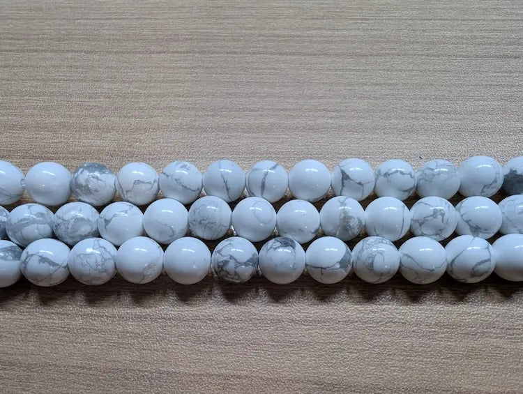 Howlite blanche - 8 mm - 20/40 Perles Les Précieuses Perles