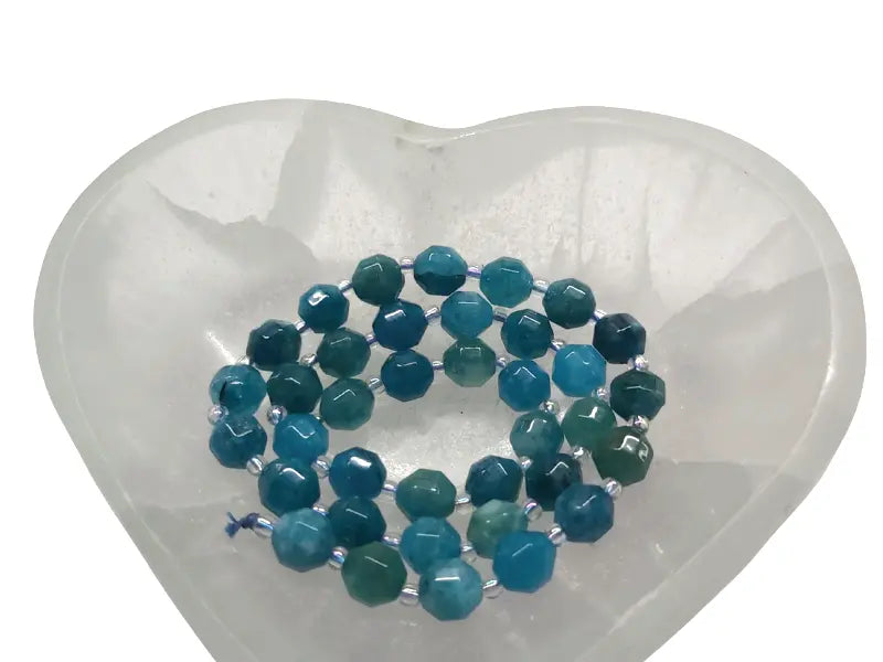 Dolomite cyan à facettes - 8 mm - 36 Perles Les Précieuses Perles