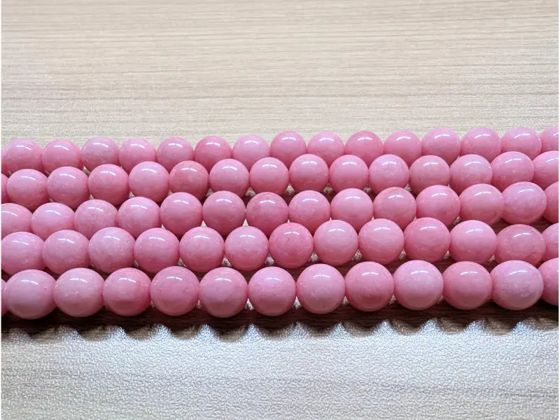 Jade de Malaisie corail - 8 mm - 40 Perles Les Précieuses Perles