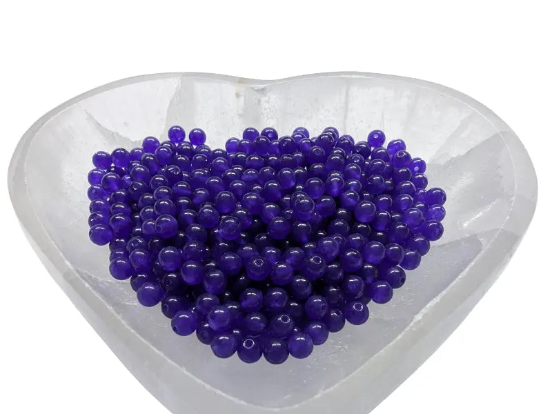 Jade de Malaisie violet - 4 mm - 80 Perles Les Précieuses Perles
