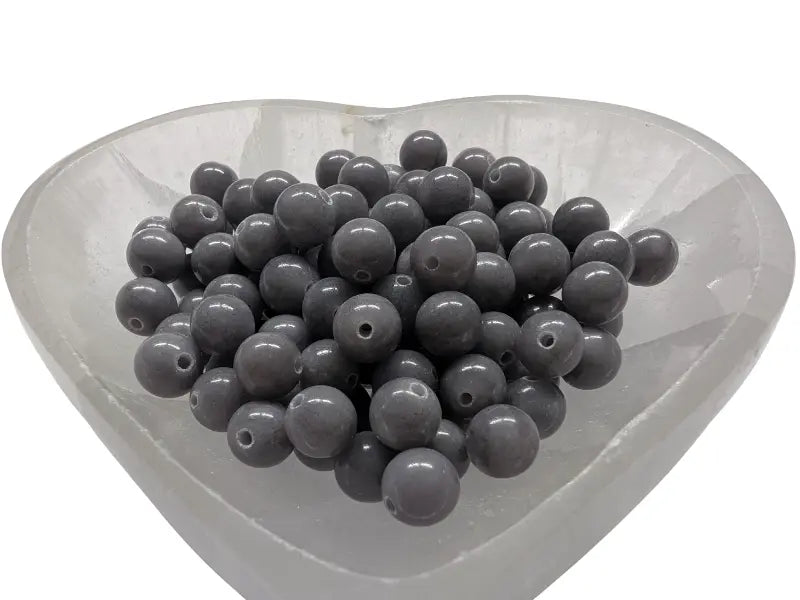 Jade  gris - 8 mm - 40 Perles Les Précieuses Perles