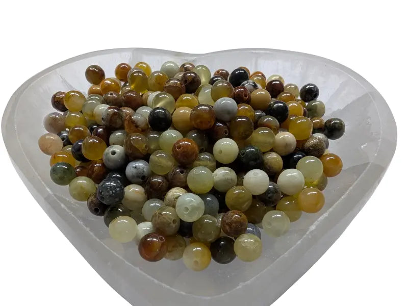 Jade marron - 6 mm - 30/60 Perles Les Précieuses Perles