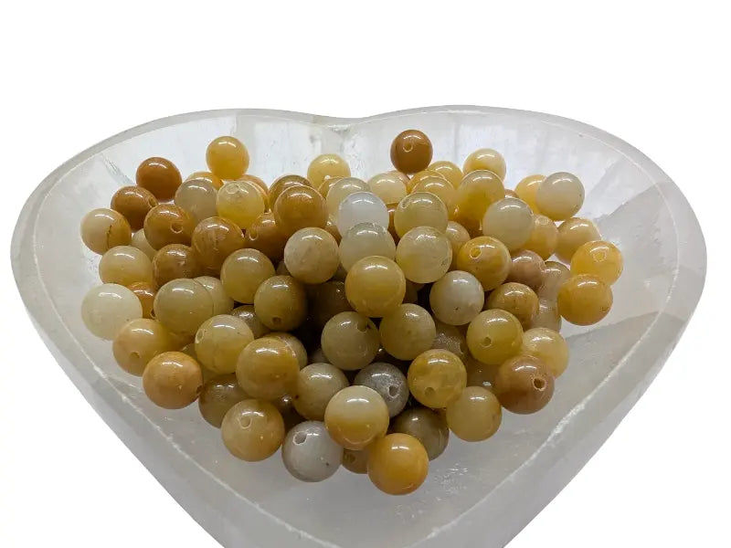 Jade orange - 8 mm - 40 Perles Les Précieuses Perles