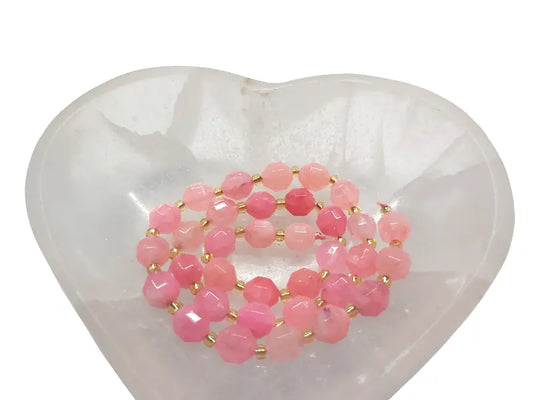 Dolomite rose à facettes - 8 mm - 34 Perles Les Précieuses Perles