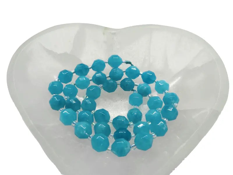 Dolomite turquoise à facettes - 8 mm - 36 Perles Les Précieuses Perles