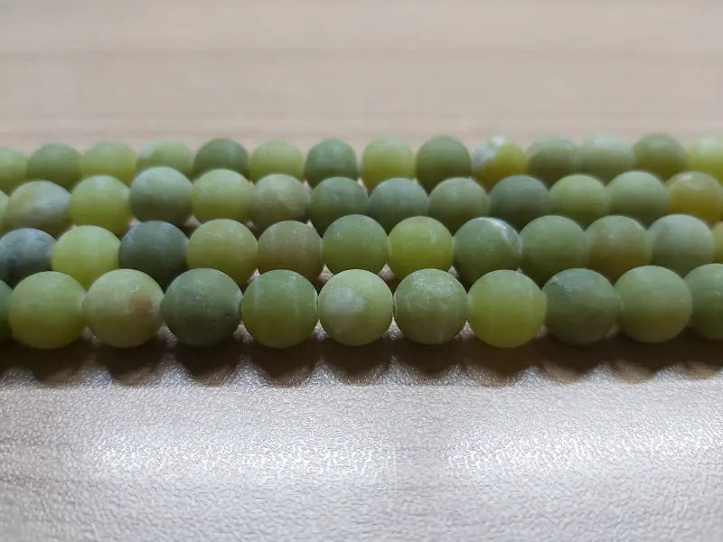 Jade vert mat - 8 mm - 40 Perles Les Précieuses Perles