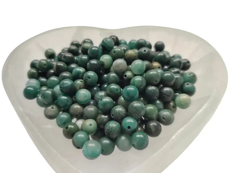 Jade Africain vert - 6 mm - 30/60 Perles Les Précieuses Perles