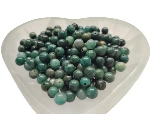 Jade Africain vert - 6 mm - 30/60 Perles Les Précieuses Perles