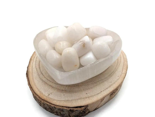 Jade blanc - Grade A - Pierre roulée Les Précieuses Perles