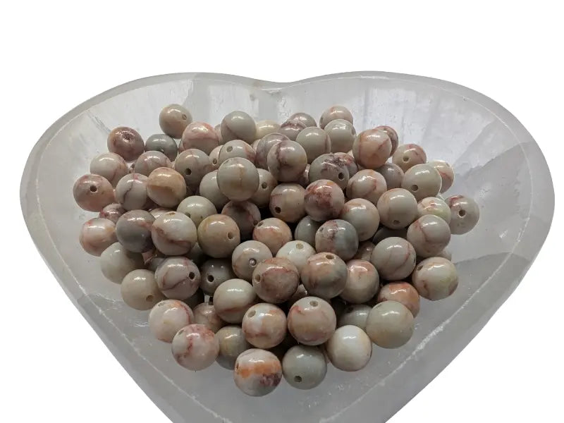 Jaspe beige - 8 mm irrégulier - 40 Perles Les Précieuses Perles