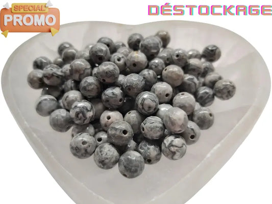 Jaspe Picasso à facettes - 8 mm - 20/40 Perles Les Précieuses Perles