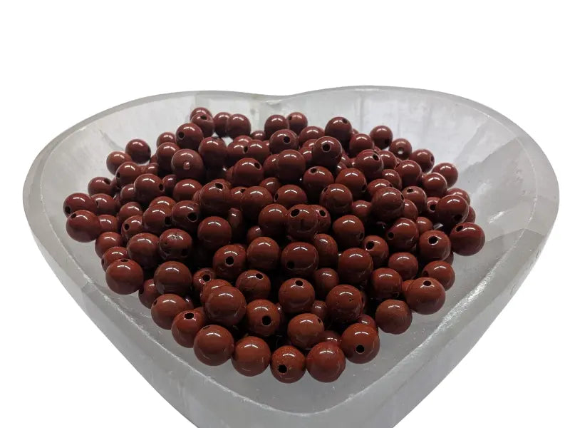 Jaspe rouge grade A - 6 mm - 30/60 Perles Les Précieuses Perles