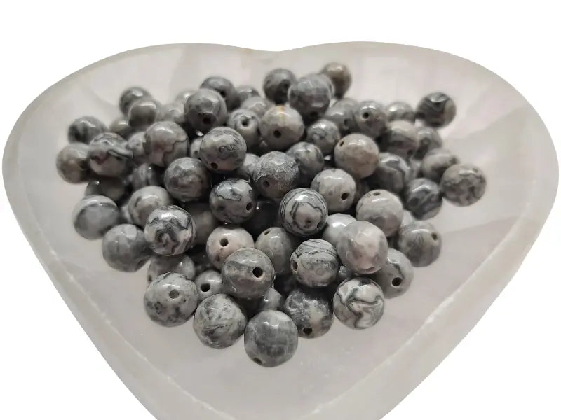 Jaspe Picasso à facettes - 8 mm - 20/40 Perles Les Précieuses Perles