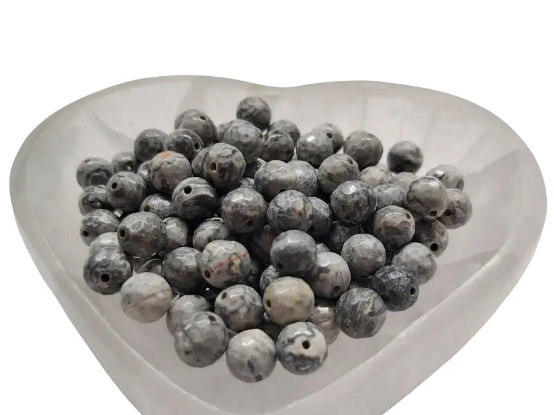 Jaspe Picasso à facettes - 8 mm - 20/40 Perles Les Précieuses Perles