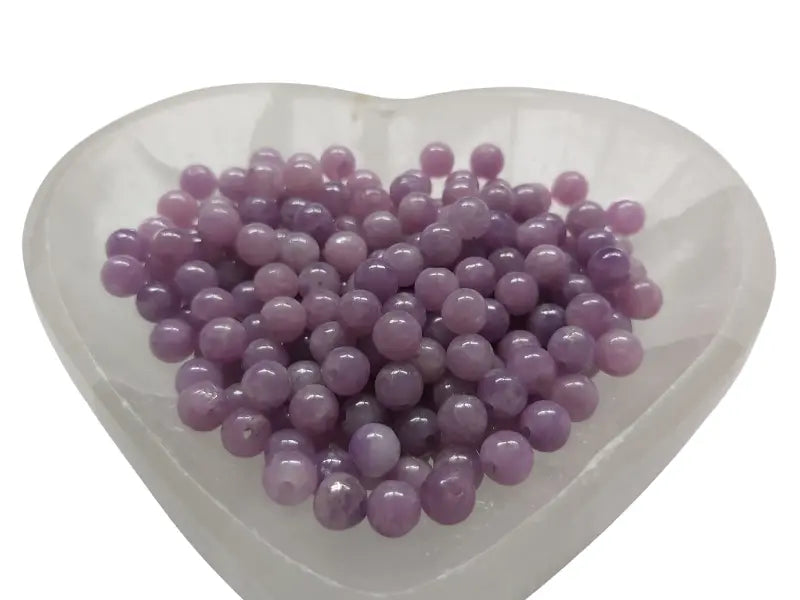 Lépidolite  - 6 mm - 30 Perles Les Précieuses Perles