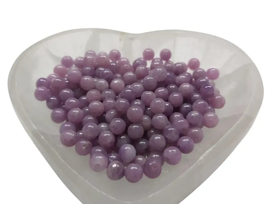 Lépidolite  - 6 mm - 30 Perles Les Précieuses Perles