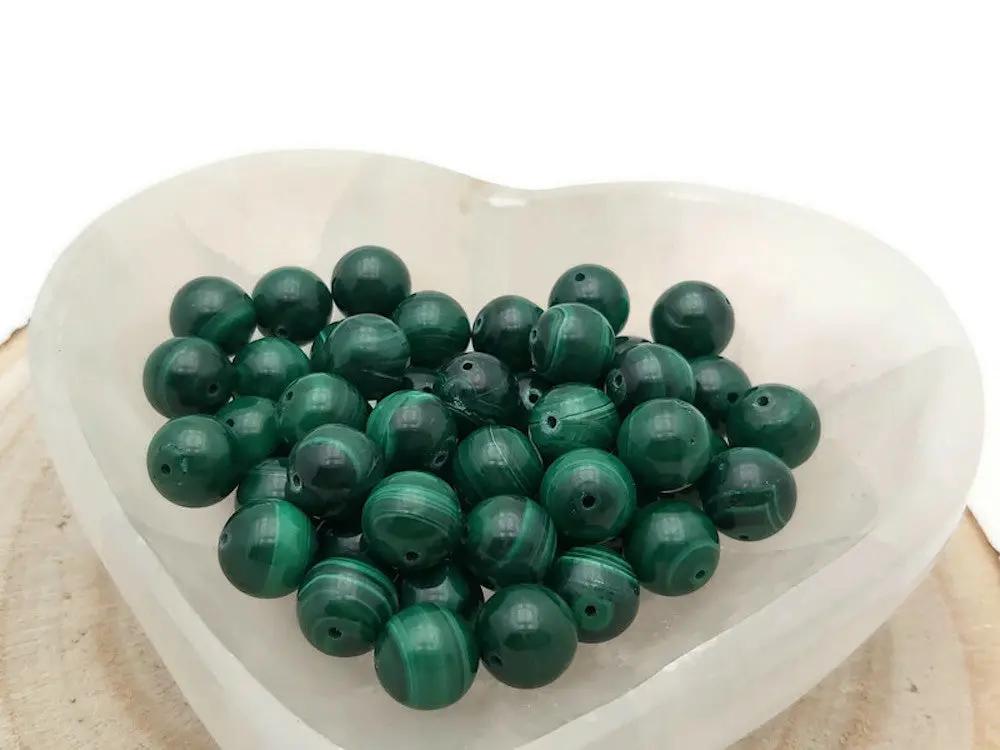 Malachite - 10 mm - 10 Perles Les Précieuses Perles