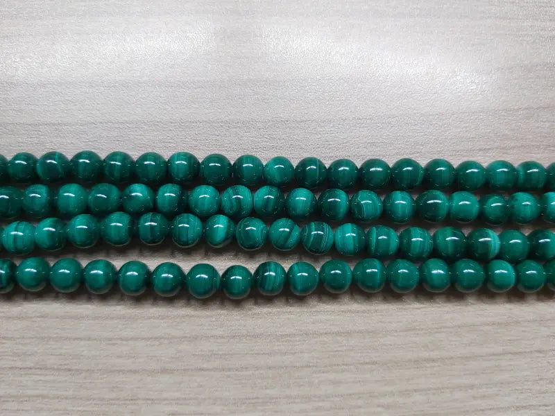 Malachite - 6 mm - 15/30 Perles Les Précieuses Perles