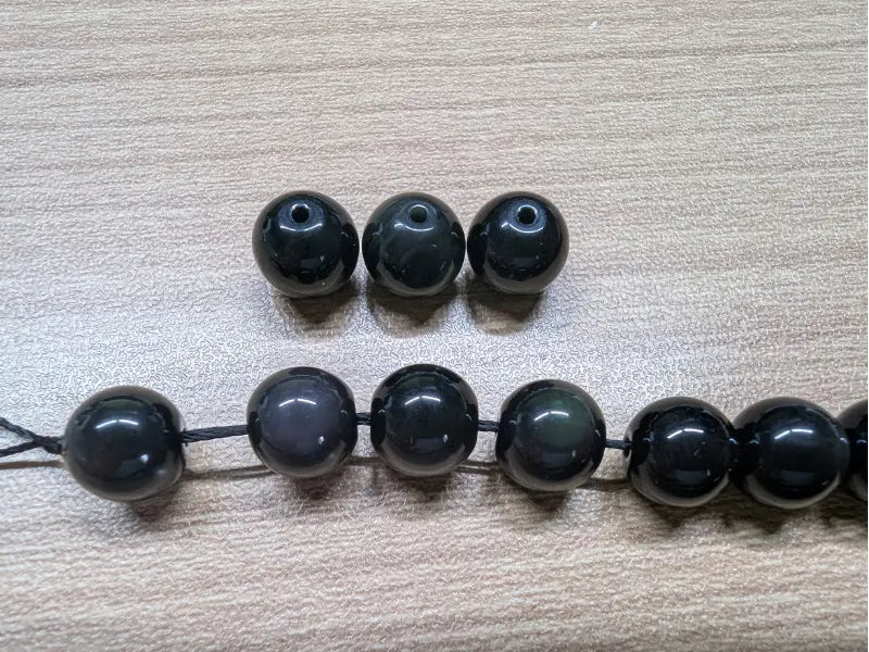Obsidienne grade AAA - 8 mm  - 20/40 Perles Les Précieuses Perles