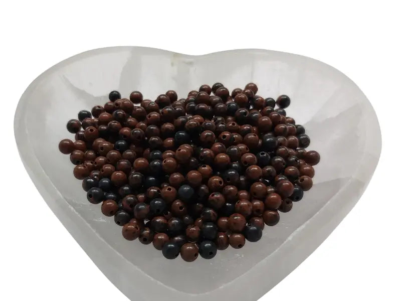 Obsidienne Acajou - 4 mm - 80 Perles Les Précieuses Perles