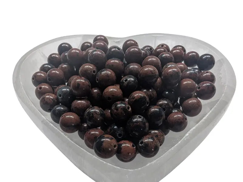 Obsidienne Acajou - 8 mm - 40 Perles Les Précieuses Perles