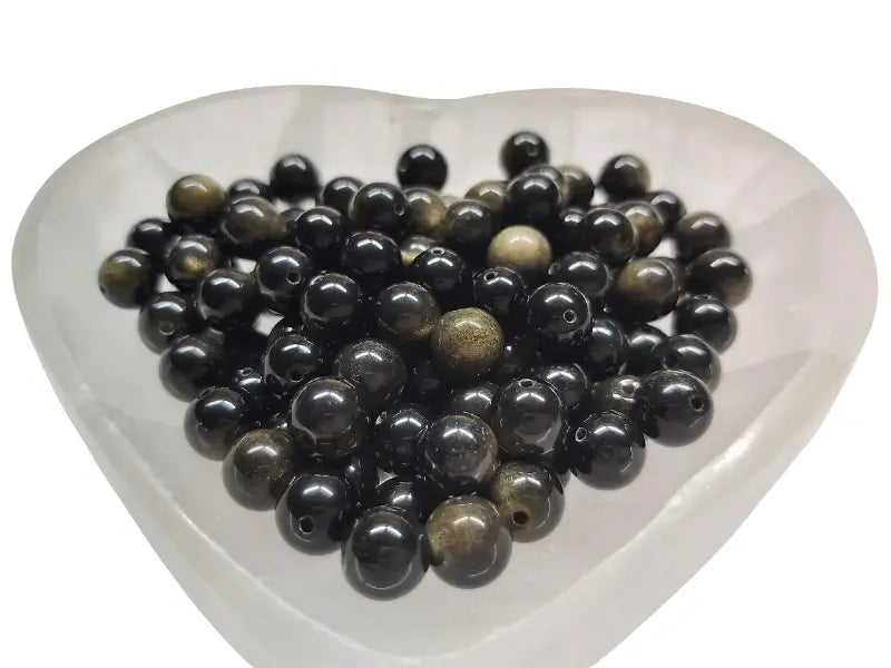 Obsidienne dorée grade A - 8 mm - 20/40 Perles Les Précieuses Perles
