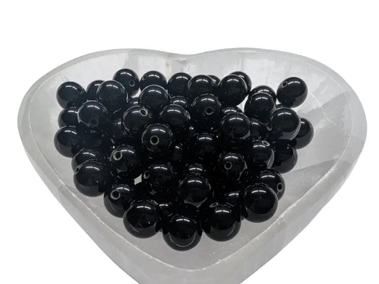 Onyx noir Grade A - 10 mm - 20 Perles Les Précieuses Perles