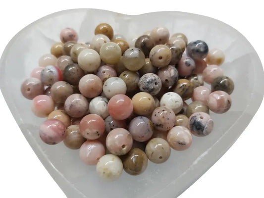 Opale rose Grade AB - 8 mm - 20/40 Perles Les Précieuses Perles