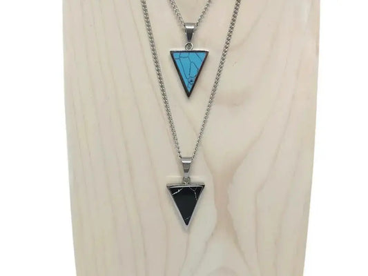 Pendentif Turquoise et acier inoxydable Les Précieuses Perles