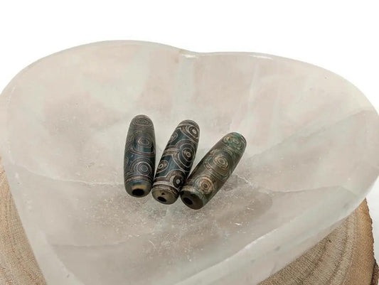 Agate - DZI Tibétaine 10 œil Les Précieuses Perles