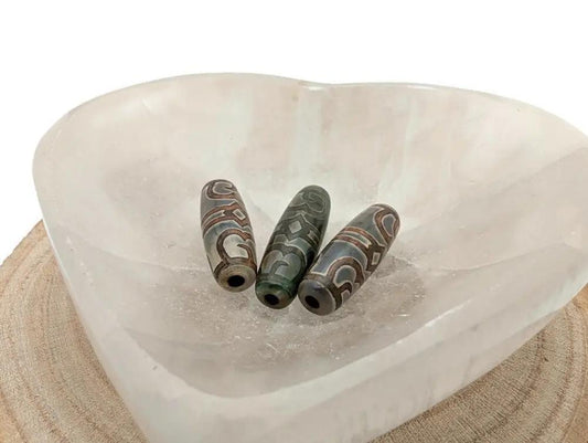 Agate - DZI Tibétaine 2 œil Les Précieuses Perles