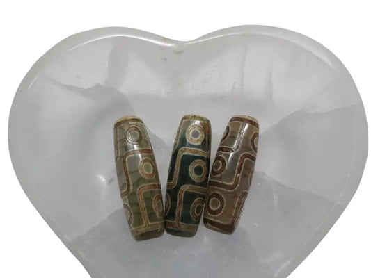 Agate - DZI Tibétaine 9 œil Les Précieuses Perles