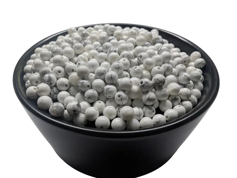Howlite blanche - 4 mm - 80 Perles Les Précieuses Perles