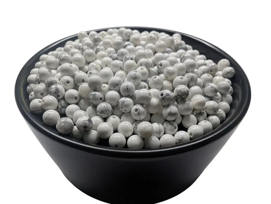 Howlite blanche - 4 mm - 80 Perles Les Précieuses Perles