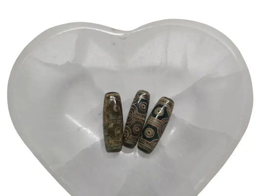 Agate - DZI Tibétaine 10 yeux Les Précieuses Perles